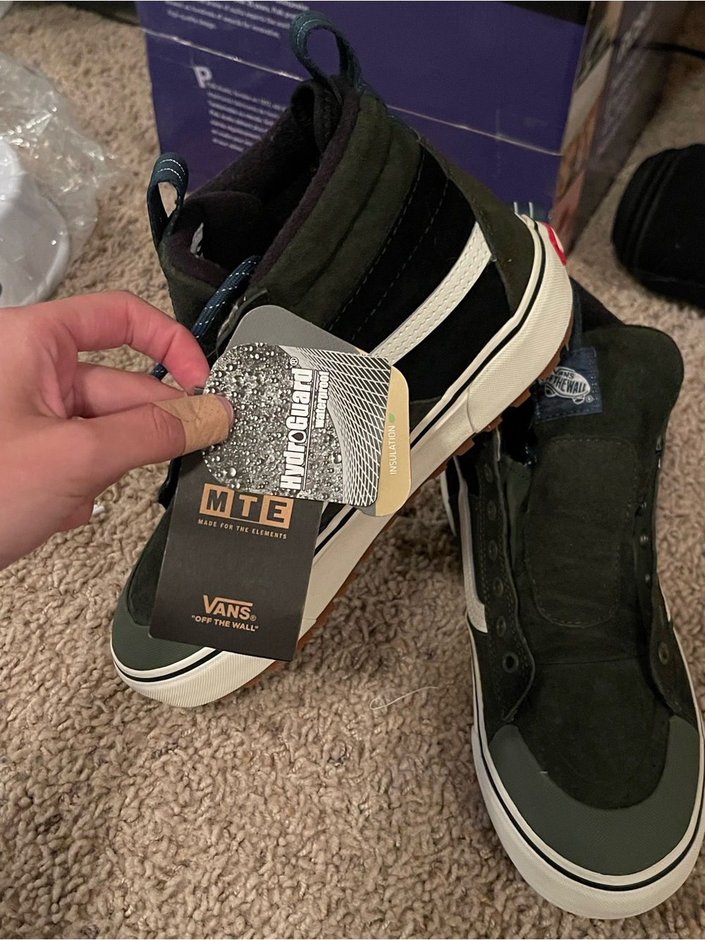 Vans MTE Olive Green and Black Sk8-Hi Mid Top Boots